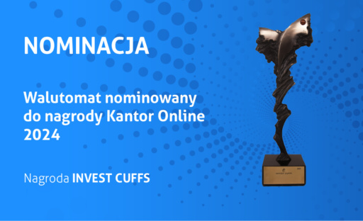 Walutomat nominowany do nagrody Kantor Online 2024
