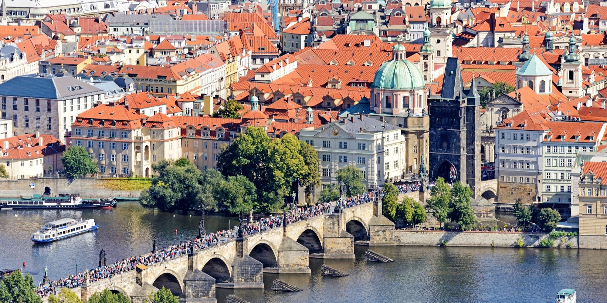 Czechy, widok na centrum Pragi