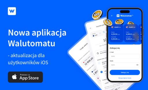 Nowa aplikacja Walutomatu – aktualizacja dla użytkowników iOS