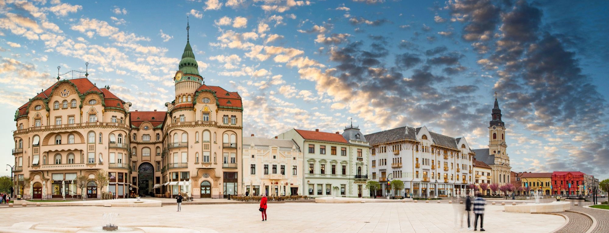 Panorama Starego Miasta w Oradei, Rumunia
