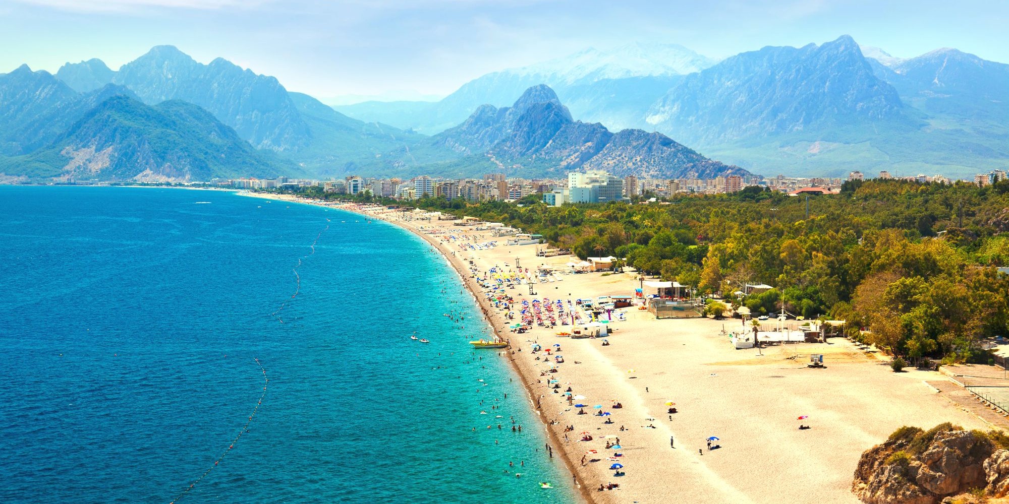 Antalya, Turcja, widok na plażę z lotu ptaka